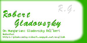 robert gladovszky business card